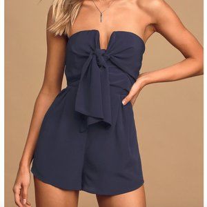 Lulu's Chic Navy Blue Romper